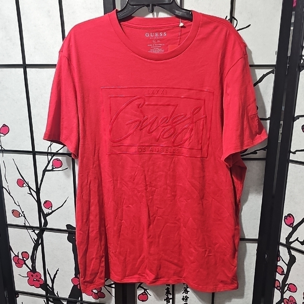 GUESS Men's Red T-Shirt Size XXL‎ NWT